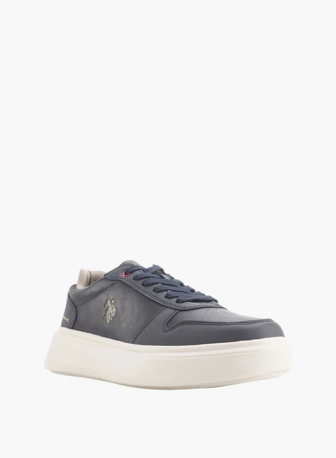 U.S. Polo Assn. U.S. Polo Assn Men's Logo Detail Sneakers with Lace-Up Closure