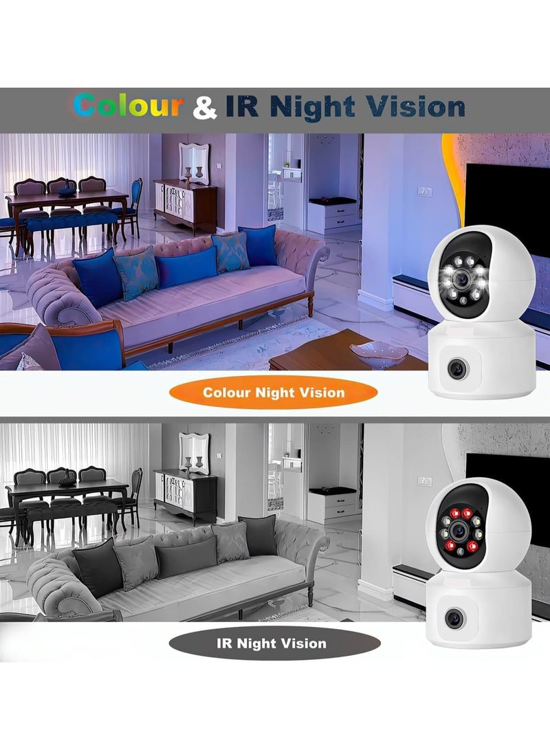 Zikra Indoor Camera, Dual Lens 2K 3MP Pet Camera, Home Security Camera, Baby Monitor, Dog Camera, blink indoor camera, Motion Detection, 2 Way Audio, Colour Night Vision, PTZ 360°, 2.4ghz - Image 4