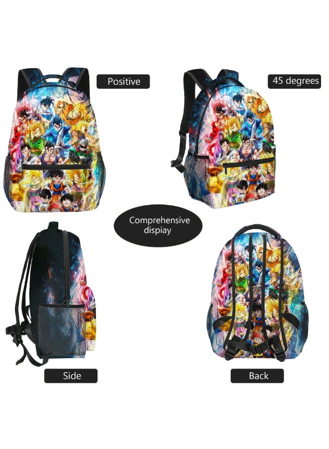 دراجون بول دراغون بول حقائب ظهر للأطفال ، حقائب مدرسية للمراهقين وطلاب المدارس الابتدائية ، حقائب ظهر رياضية ترفيهية للرجال والنساء - Image 2