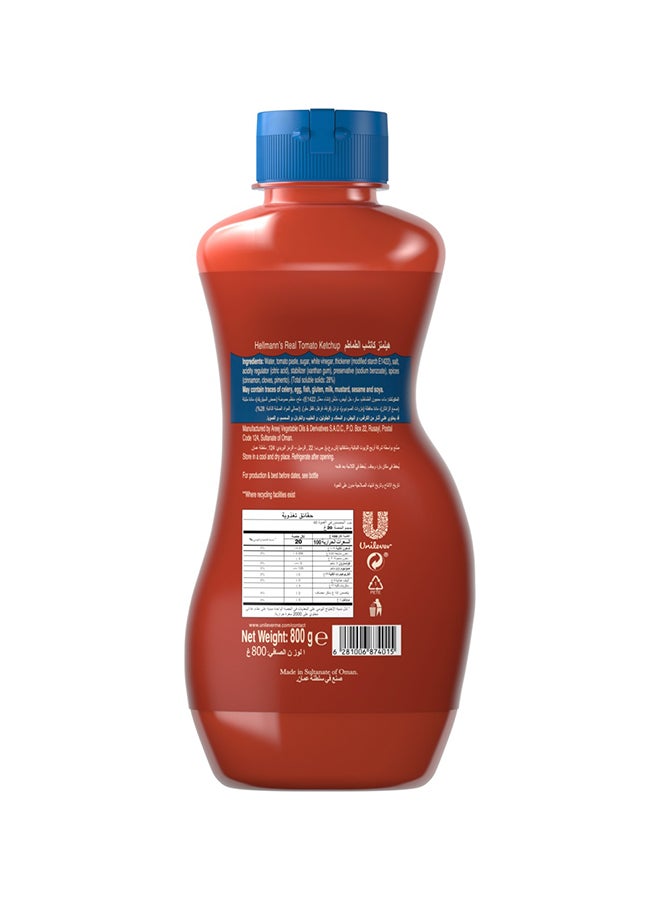 Hellmann's Tomato Ketchup, for dips, fries & sandwiches, Classic flavour, 100% recycled plastic bottle, 800g - Image 2