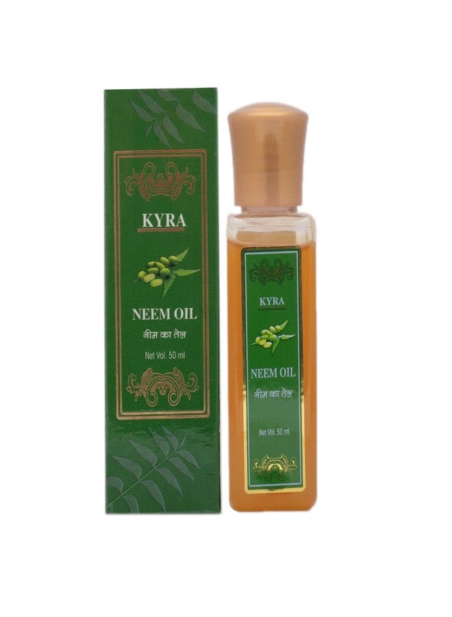 Kyra Neem Oil (50 ml) | 100% Cold Pressed Neem Oil for Hair Growth, Hair Fall, Dandruff & Lice | Pure neem oil for Acne, Wrinkles, Skin & Face Care| Natural Oil for Scalp Nourishment & Irritated Skin - Image 1