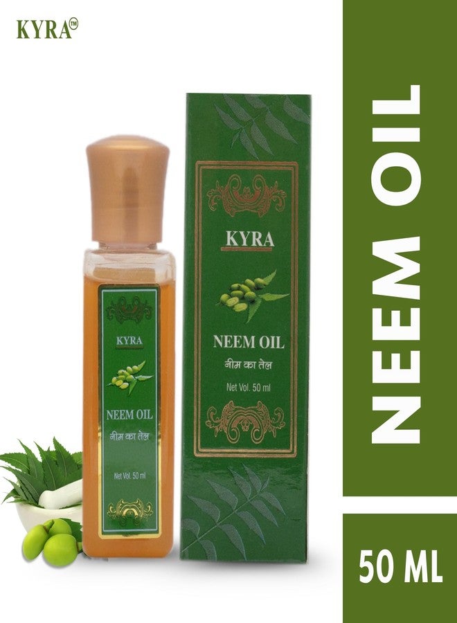 Kyra Neem Oil (50 ml) | 100% Cold Pressed Neem Oil for Hair Growth, Hair Fall, Dandruff & Lice | Pure neem oil for Acne, Wrinkles, Skin & Face Care| Natural Oil for Scalp Nourishment & Irritated Skin - Image 4