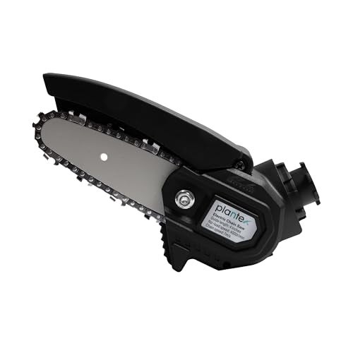 Plantex Electric Chainsaw Attachment/4-Inch Cordless Chain Saw with 4000RPM Load Speed/7m/s Chain Speed/Lightweight Pruning Saw for Wood Cutting - Black (Mainframe, Battery & Charger Not Included) - Image 1