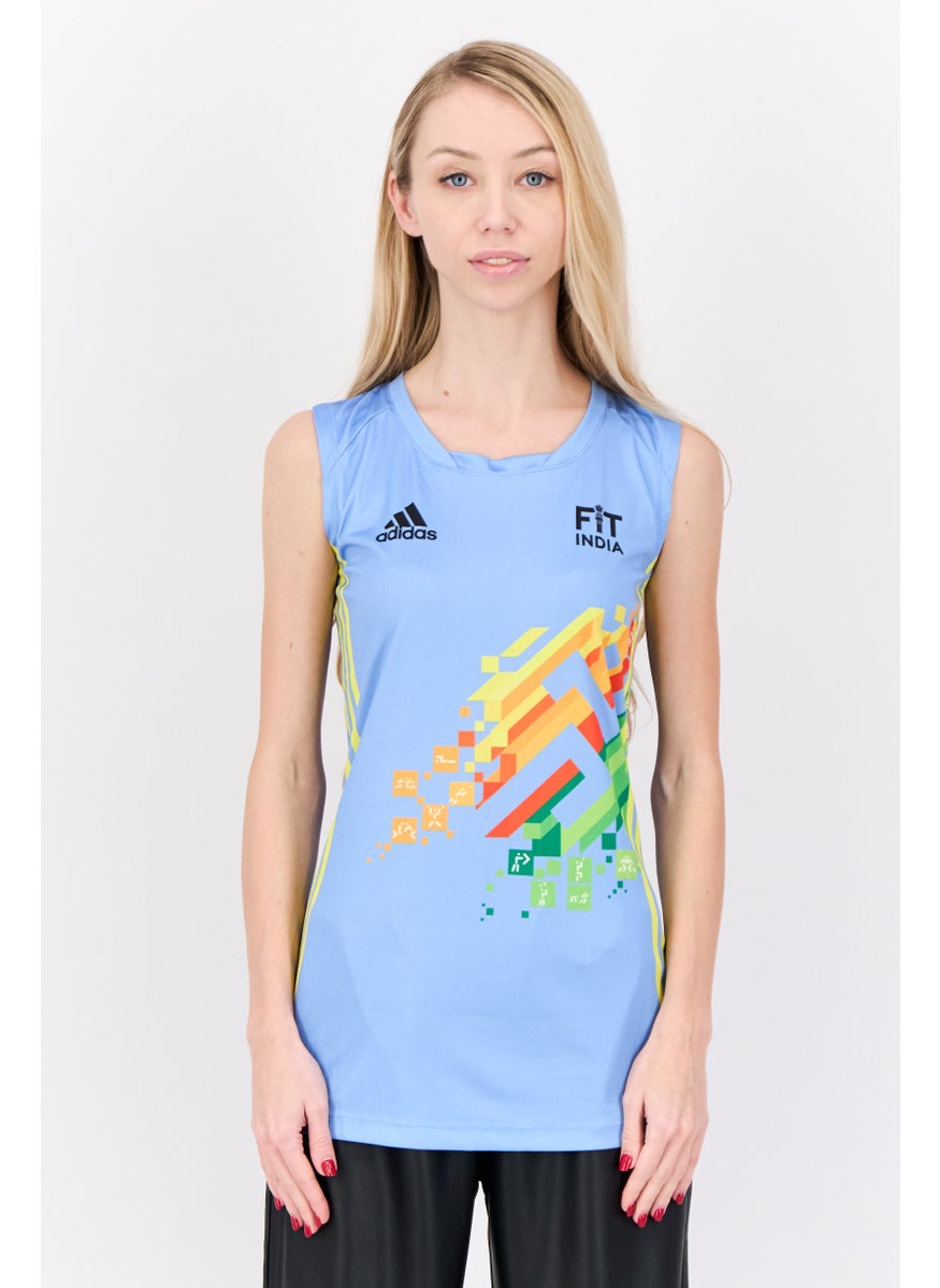 Adidas Women Sportswear Fit Sleeveless Volleyball Jersey, Multicolor  - Image 1