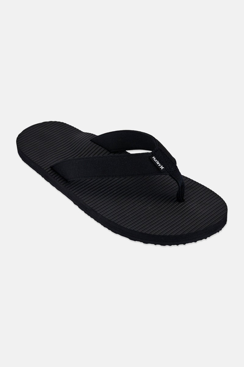 Hurley شبشب رجالي بشعار العلامة التجارية، أسود - Image 1