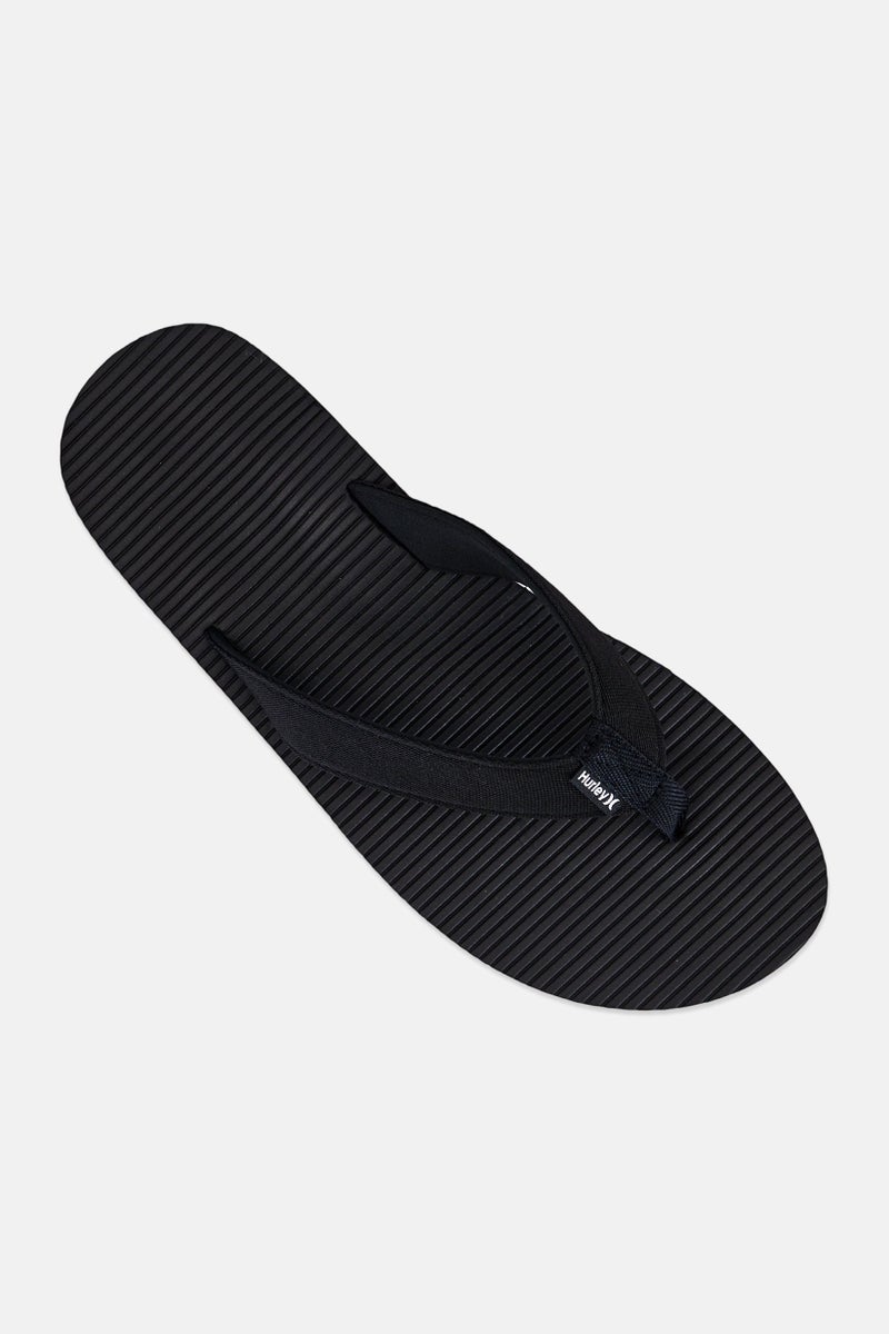 Hurley شبشب رجالي بشعار العلامة التجارية، أسود - Image 4