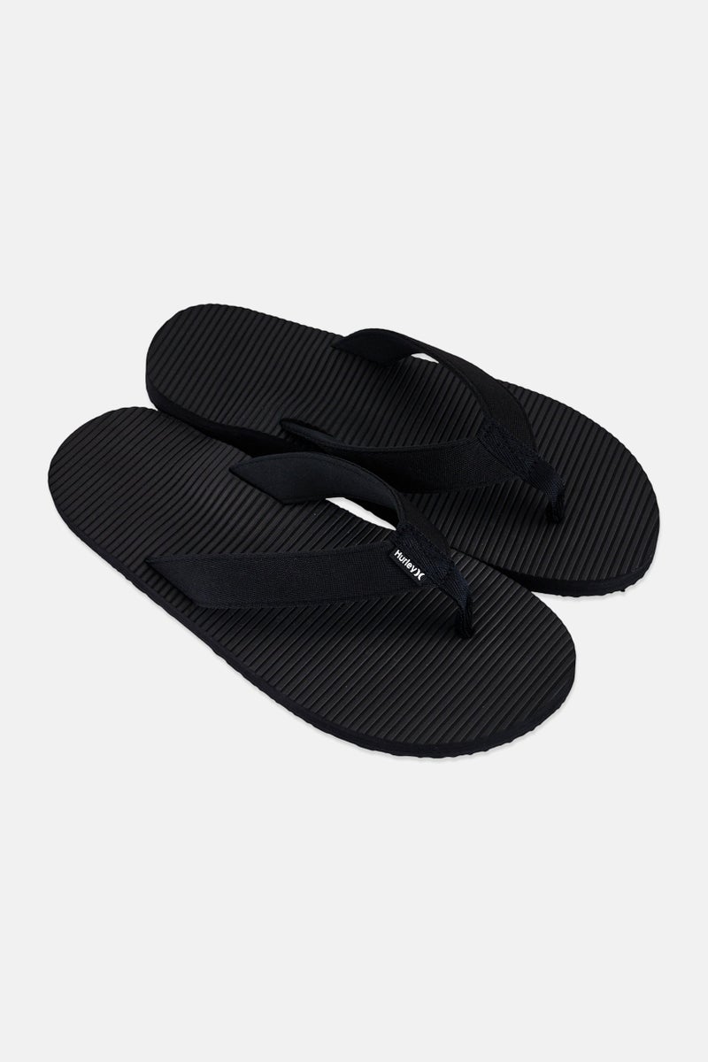 Hurley شبشب رجالي بشعار العلامة التجارية، أسود - Image 2