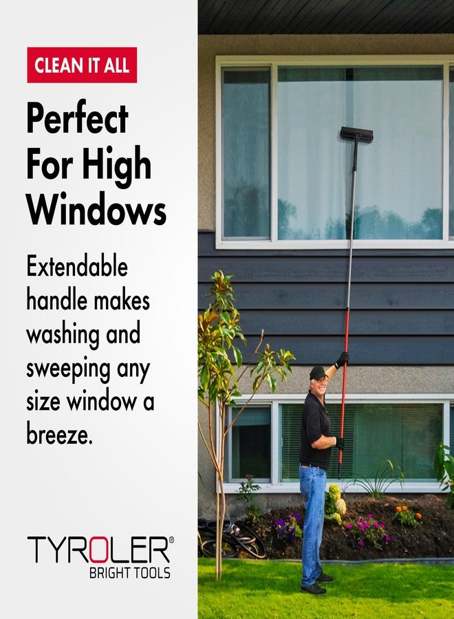 Tyroler Bright Tools Tyroler 2-in-1 High Window Cleaner Tool with 4.5 to 7.5 ft Extendable Handle | Made of 100% Natural Rubber for Superior Durability and Protection | Better Reach Window Squeegee for Window Cleaning - Image 3
