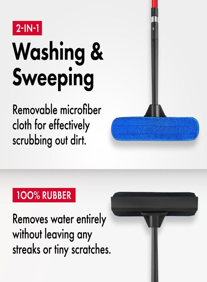 Tyroler Bright Tools Tyroler 2-in-1 High Window Cleaner Tool with 4.5 to 7.5 ft Extendable Handle | Made of 100% Natural Rubber for Superior Durability and Protection | Better Reach Window Squeegee for Window Cleaning - Image 2