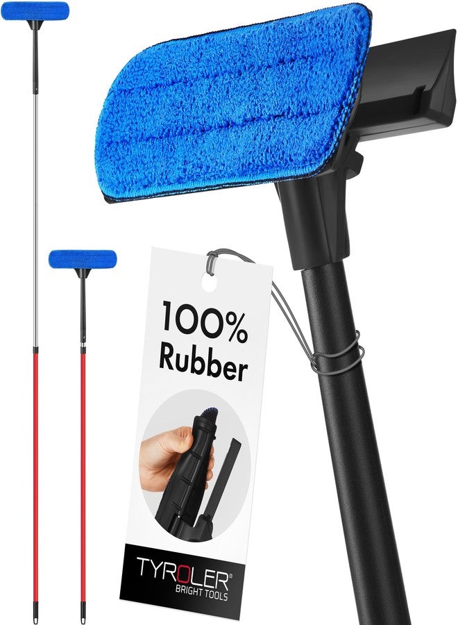 Tyroler Bright Tools Tyroler 2-in-1 High Window Cleaner Tool with 4.5 to 7.5 ft Extendable Handle | Made of 100% Natural Rubber for Superior Durability and Protection | Better Reach Window Squeegee for Window Cleaning - Image 1