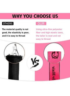 Goiple 3PCS Elastic Bands for Wig Edges - Adjustable Wig Band for Edges Wig Install Accessories with Pink set-9pcs Hair Wax Stick Set  - Image 4