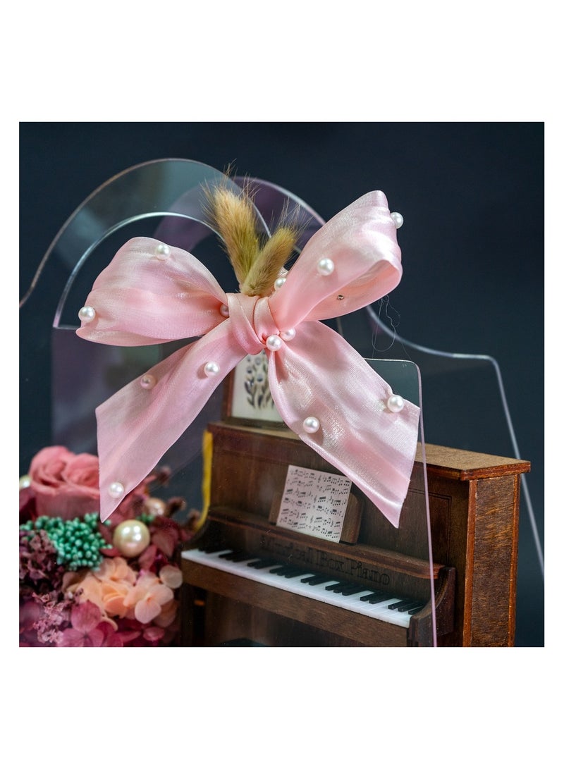 Sofia Nature Acrylic Bag with Preserved Infinity Flower - Image 5