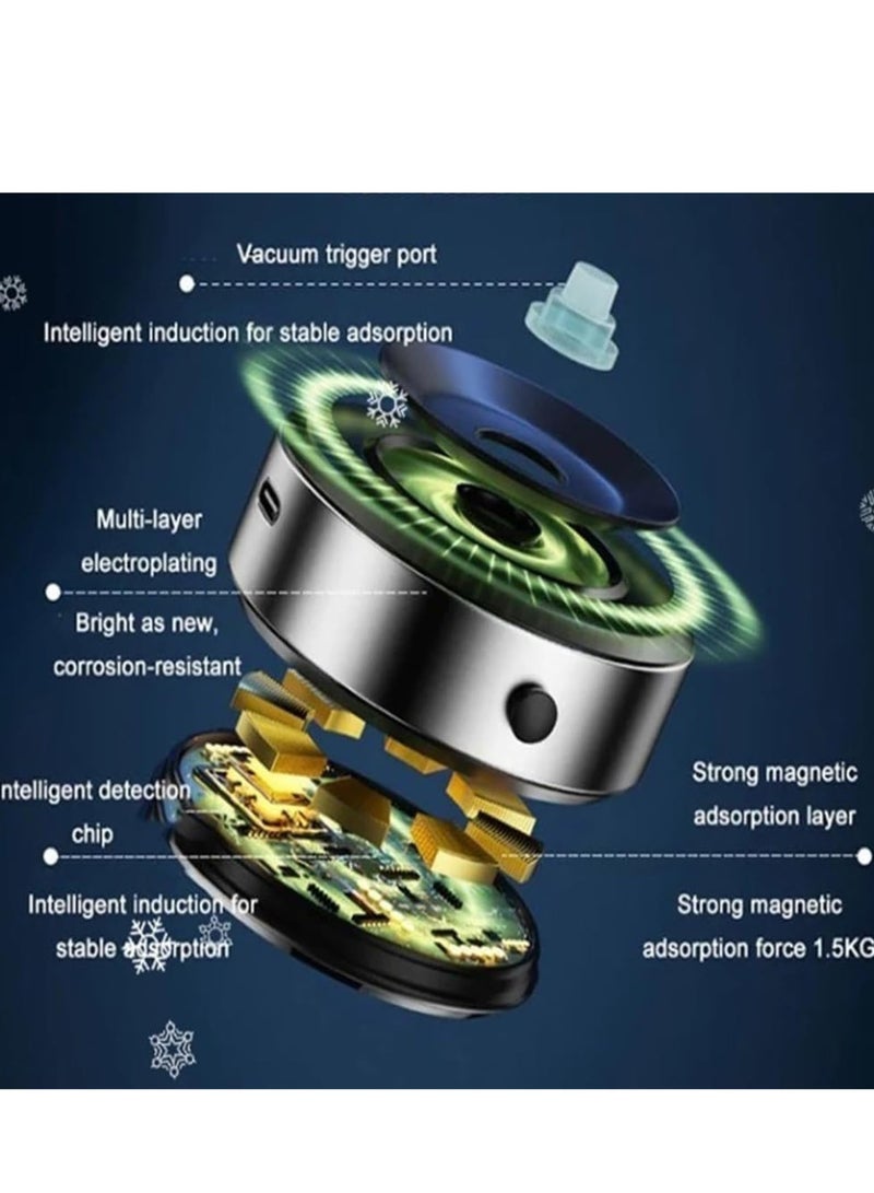 SYOSI حامل أكواب شفط مغناطيسي للسيارة، حامل أكواب شفط أسود عالي الجودة لتحقيق أقصى قدر من الراحة - Image 4