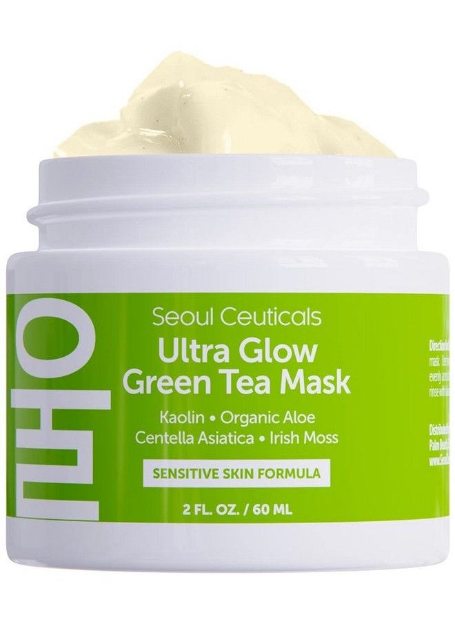 seoulceuticals - Korean Skin Care Face Mask For Sensitive Skin Korean Skincare Green Tea Wash Off Masks K Beauty Face Masks Aloe Vera Mask + Centella Asiatica Hydrating Facial Spa Mask 2Oz - Image 1