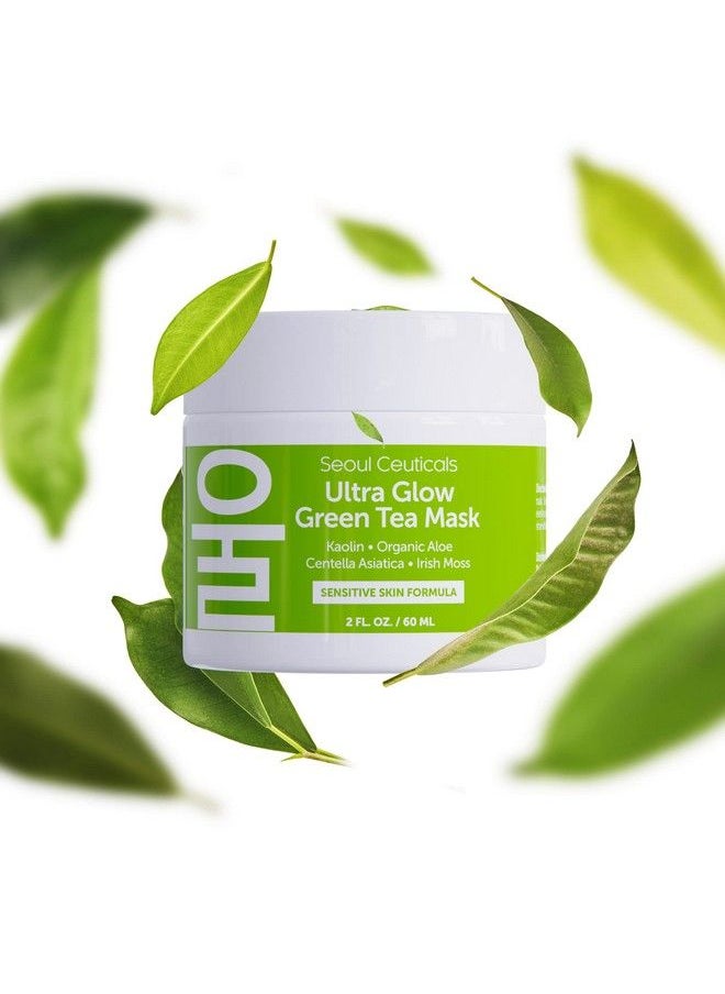 seoulceuticals - Korean Skin Care Face Mask For Sensitive Skin Korean Skincare Green Tea Wash Off Masks K Beauty Face Masks Aloe Vera Mask + Centella Asiatica Hydrating Facial Spa Mask 2Oz - Image 1