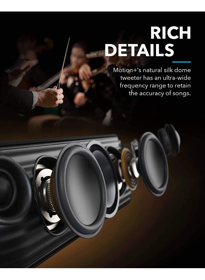 Soundcore Motion+ Bluetooth Speaker with Hi-Res 30W Audio, BassUp, Extended Bass and Treble, Wireless HIFI Portable Speaker with App, Customizable EQ, 12-Hour Playtime, IPX7 Waterproof, and USB-C black - Image 3