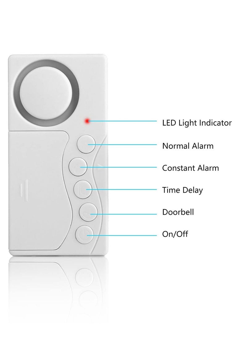 Excefore - 2Pcs Freezer Door Alarm, Safety Window Alarm, 3/15/30/60 Seconds Adjustable Delay Wireless Fridge Alarm, 4-In-1 Door Sensor Chime Door Open Alarm Loud 108dB - Image 1
