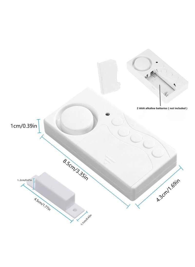 Excefore - 2Pcs Freezer Door Alarm, Safety Window Alarm, 3/15/30/60 Seconds Adjustable Delay Wireless Fridge Alarm, 4-In-1 Door Sensor Chime Door Open Alarm Loud 108dB - Image 1