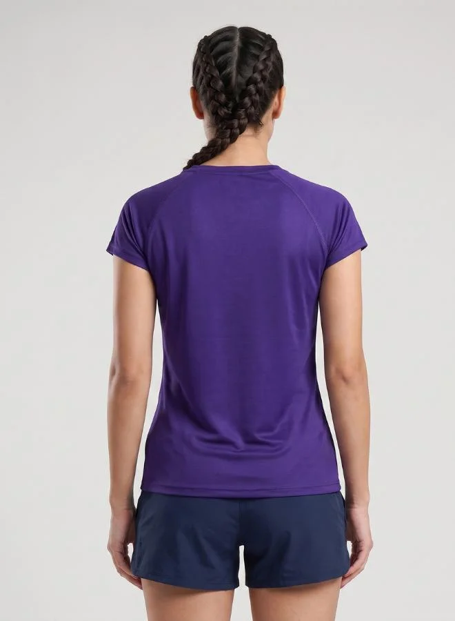 Zaecy School Purple Women's V-neck T-shirt for Women | Best Price UAE