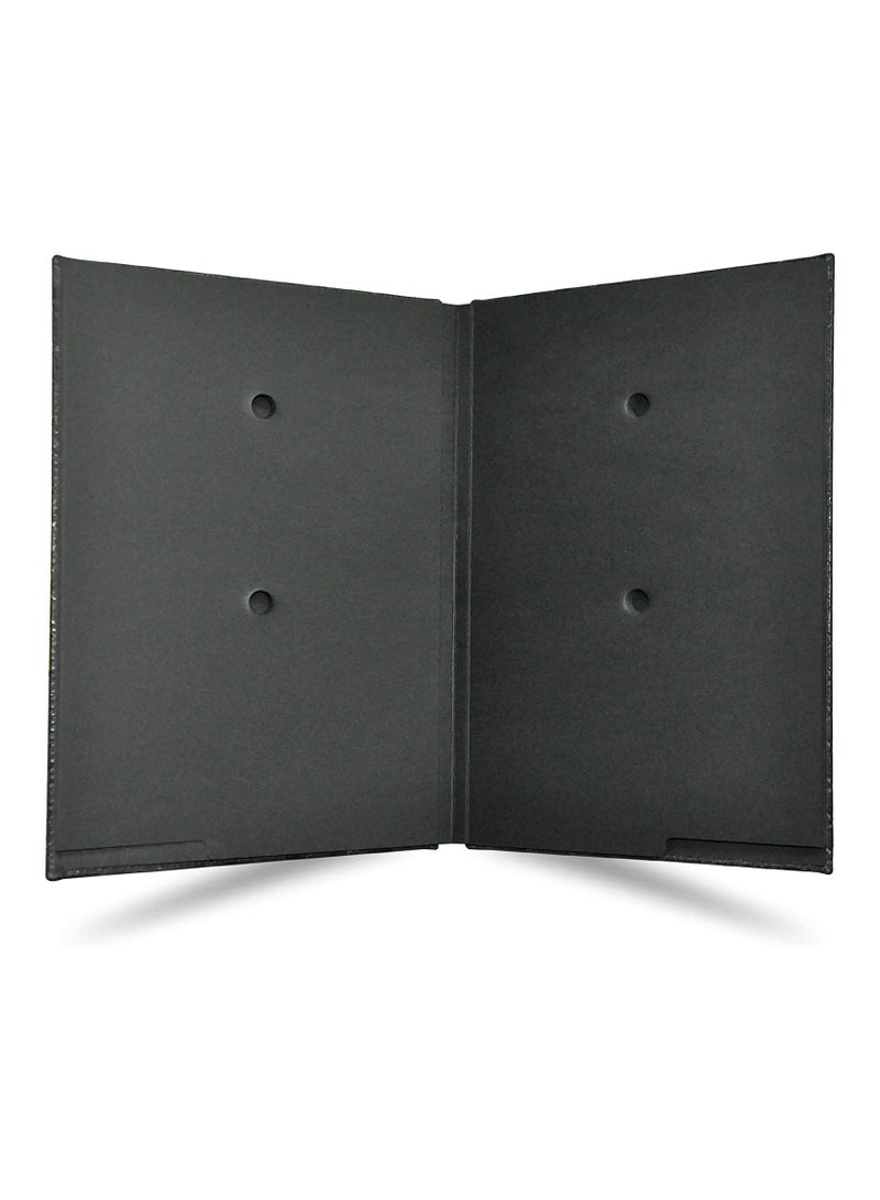 FIS Signature Book, Italian PU Material Cover, 18 Sheets with Gift Box, Black Color, 240 x 340 mm - FSCL18BKD1 - Image 2
