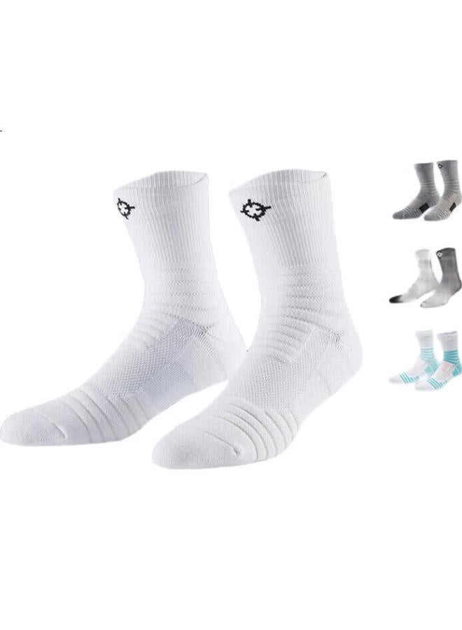 RIGORER  Zhunzhe Basketball Socks For Men, 3D Breathable Mid-Calf American-Style Sports Running Practical Thick Elite Socks With Terry Bottom - Image 1