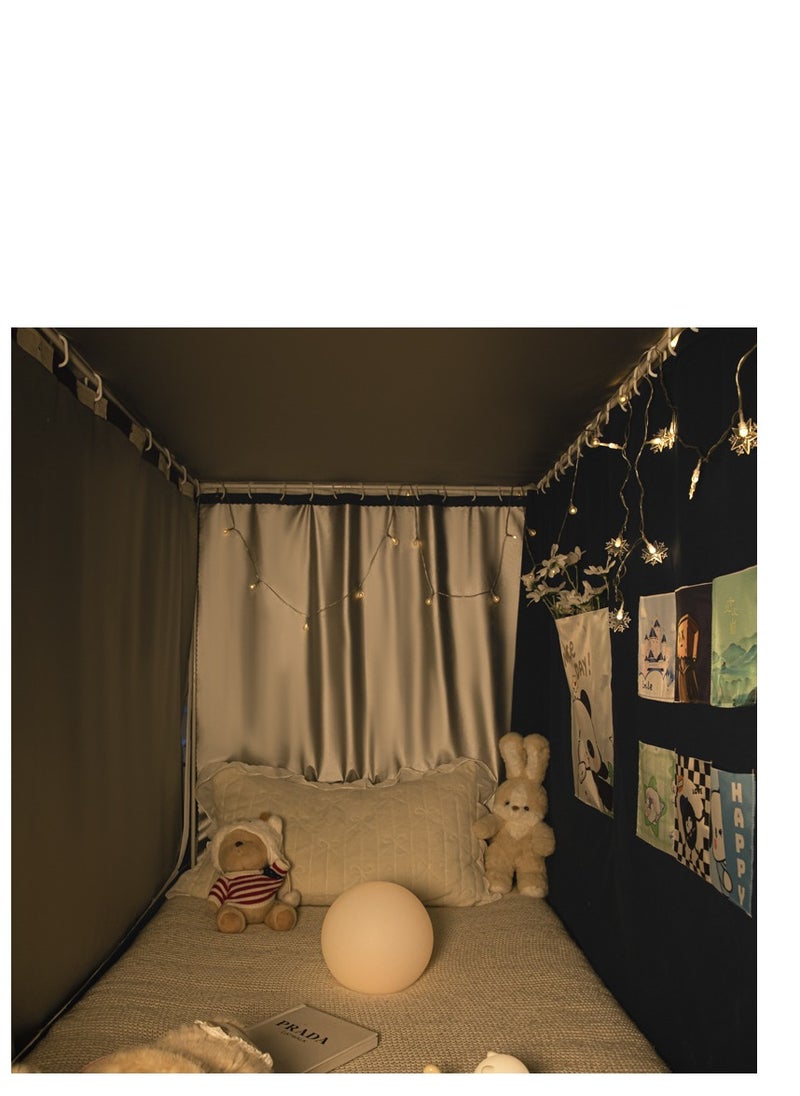 Y&D Bed Canopy Tents Curtain Blackout Curtain Single Bed Tent Curtain Student Shading Cloth Bed Canopy Mosquito Net Student Sleep Privacy Protection  - Image 2