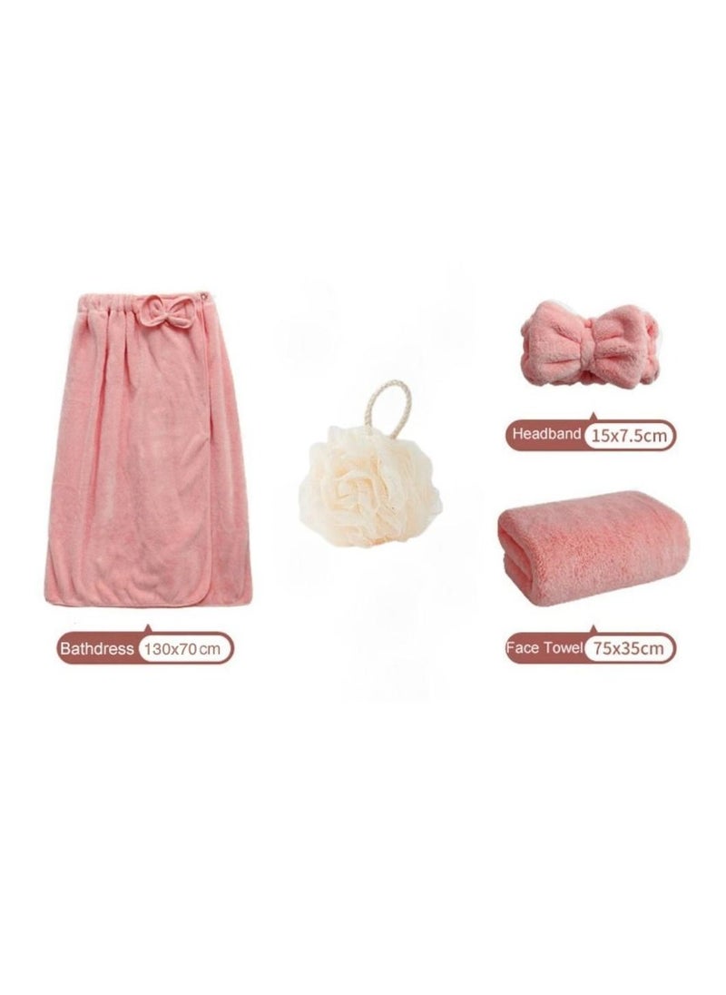 Bilov 4-Piece Absorbent Microfiber Women's Bathroom Towel Set  - Image 2