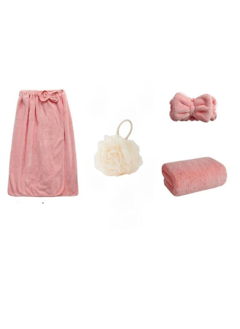 Bilov 4-Piece Absorbent Microfiber Women's Bathroom Towel Set  - Image 1