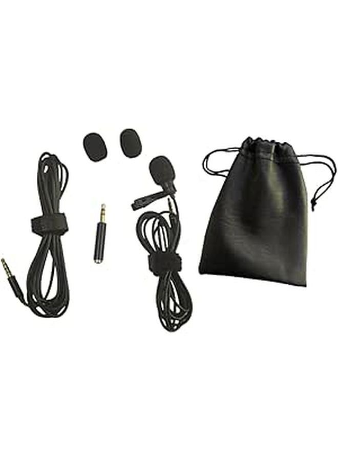 Lapel Microphone Kit with Extended Cord and Carrying Case for Clear Recording - Image 1