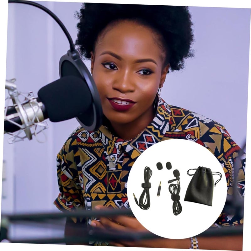 Lapel Microphone Kit with Extended Cord and Carrying Case for Clear Recording - Image 5