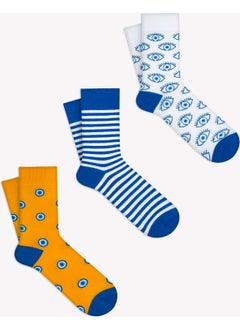 Mono Socks Set of 3 Socks with Evil Eye Beads 