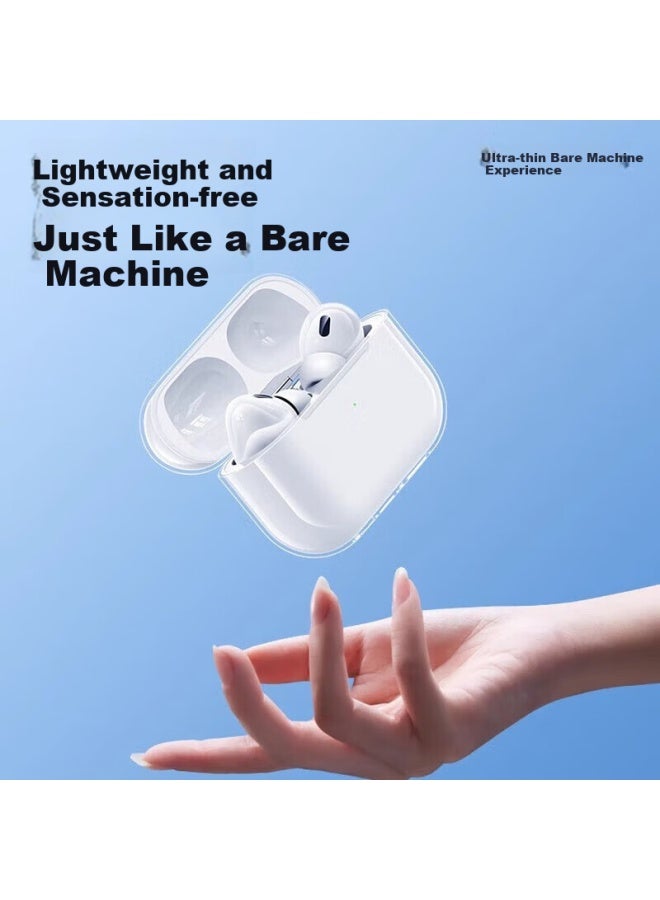 Beiyipin Bluetooth Earphone Protective Case Compatible With New Airpods Pro3 Protective Cover, Apple Second Generation Earphones Transparent Soft Shell Full Protection Shockproof Anti-slip Fingerprint Resistant Full Cover Case - Image 3