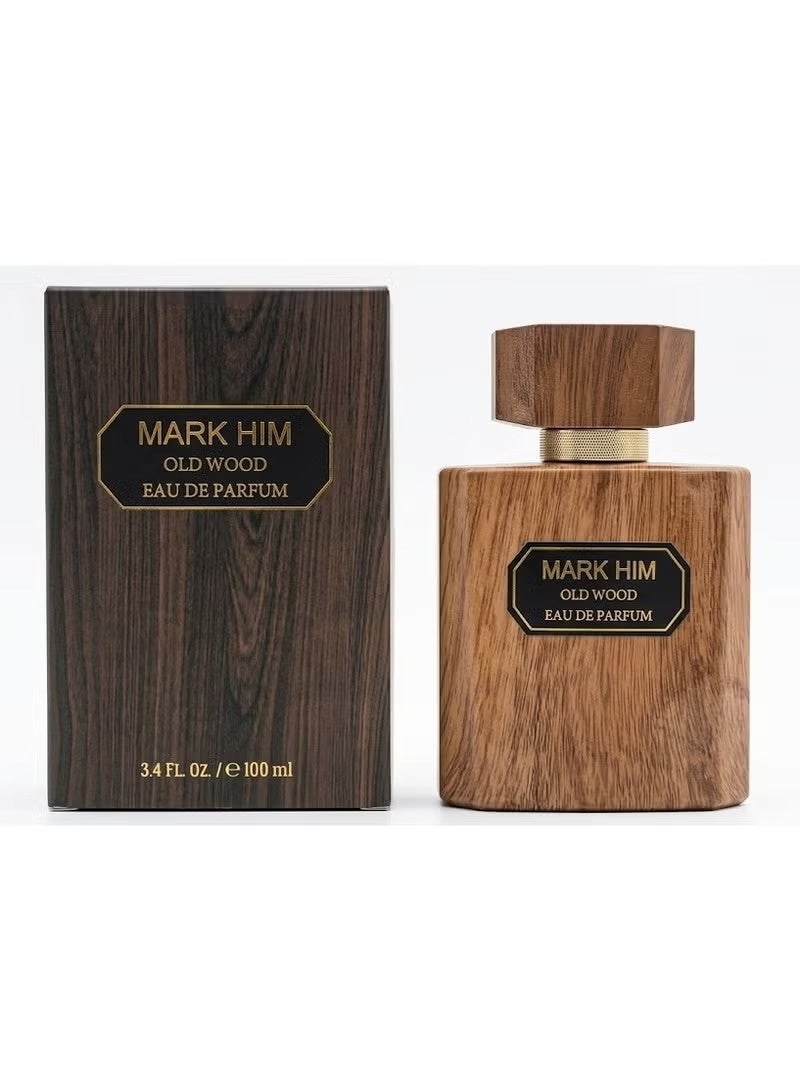 Mark Him Old Wood Men’s Perfume – 100ml Eau de Parfum Spray Vaporisateur | Bold Woody Long Lasting Sophisticated Fragrance for Men | Luxury Daily & Evening Wear Perfume - Image 1