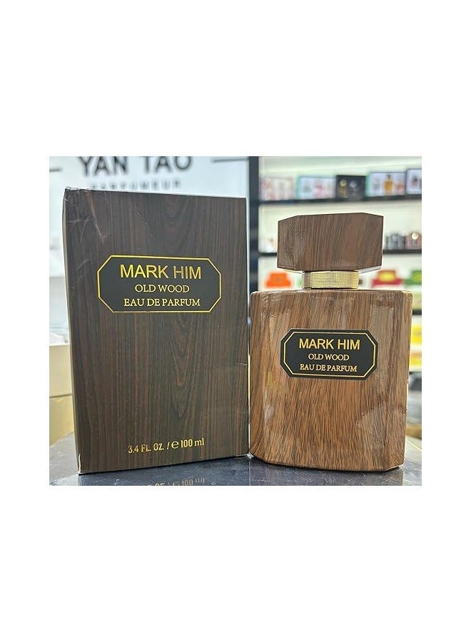 Mark Him Old Wood Men’s Perfume – 100ml Eau de Parfum Spray Vaporisateur | Bold Woody Long Lasting Sophisticated Fragrance for Men | Luxury Daily & Evening Wear Perfume - Image 2