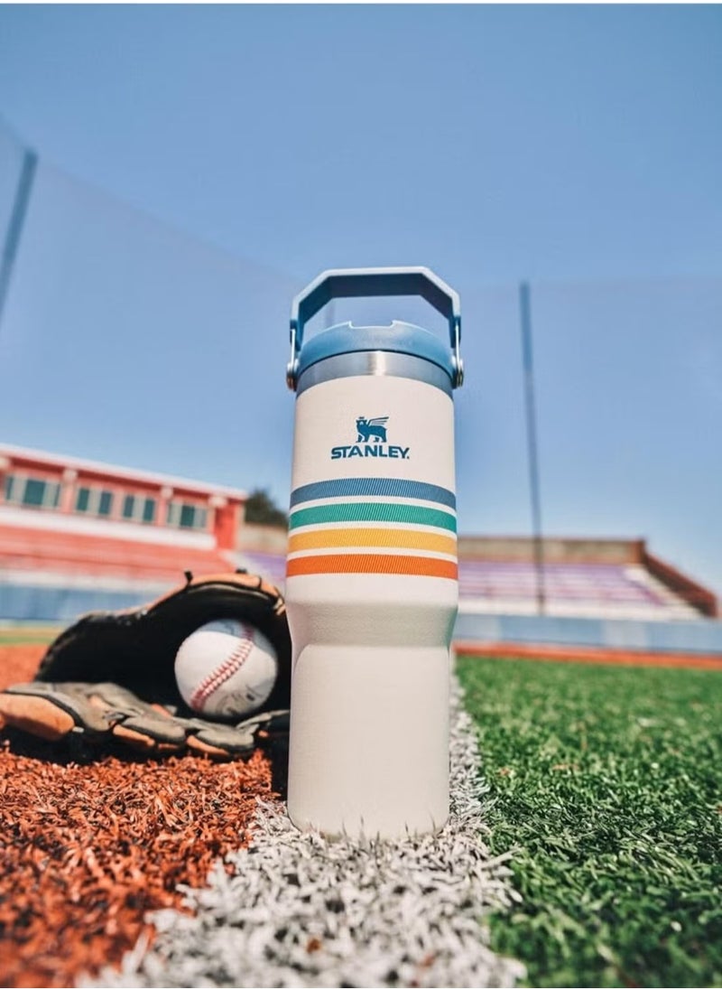 Stanley - STANLEY IceFlow Stainless Steel Tumbler with Straw Vacuum Insulated Water Bottle for Home, Office or Car - Reusable Cup with Leak-Resistant Flip Straw Keeps Drinks Cold for 12 Hours or Iced for 2 Days 30 oz Cream - Image 1