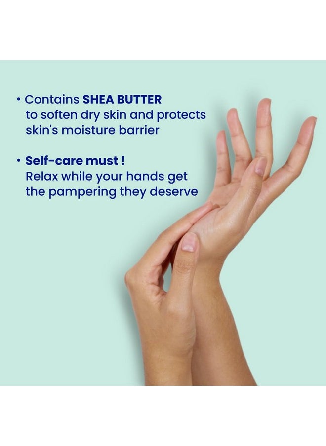 FACETORY Soft Hands Moisturing Hand Mask With Softening Shea Butter, Almond Seed Oil, And Ferments - Hand Spa Nourishing And Renewing Hand Sheet Mask For Dry, Rough Hands And Cuticles - 3 Pairs  - Image 2