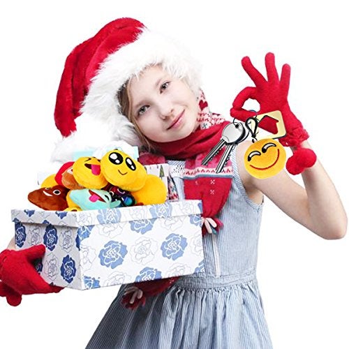Dreampark 80 Pack Mini Emoticon Keychain Plush, Party Favors for Kids, Valentine's Day Gifts/ Birthday Party Supplies, Emoticon Gifts Toys Easter Basket Stuffers Carnival Prizes for kids 2" Set of 80 - Image 4