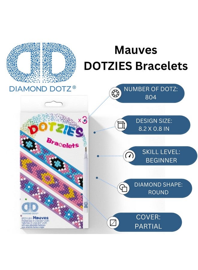Diamond Dotz Dotzies Mauves Diamond Art Bracelet Making Kit Adults Diy Bracelet Kit Diamond Painting Bracelet Kit For Adults Bracelet Making Kit Bracelets Making Kit - Image 2