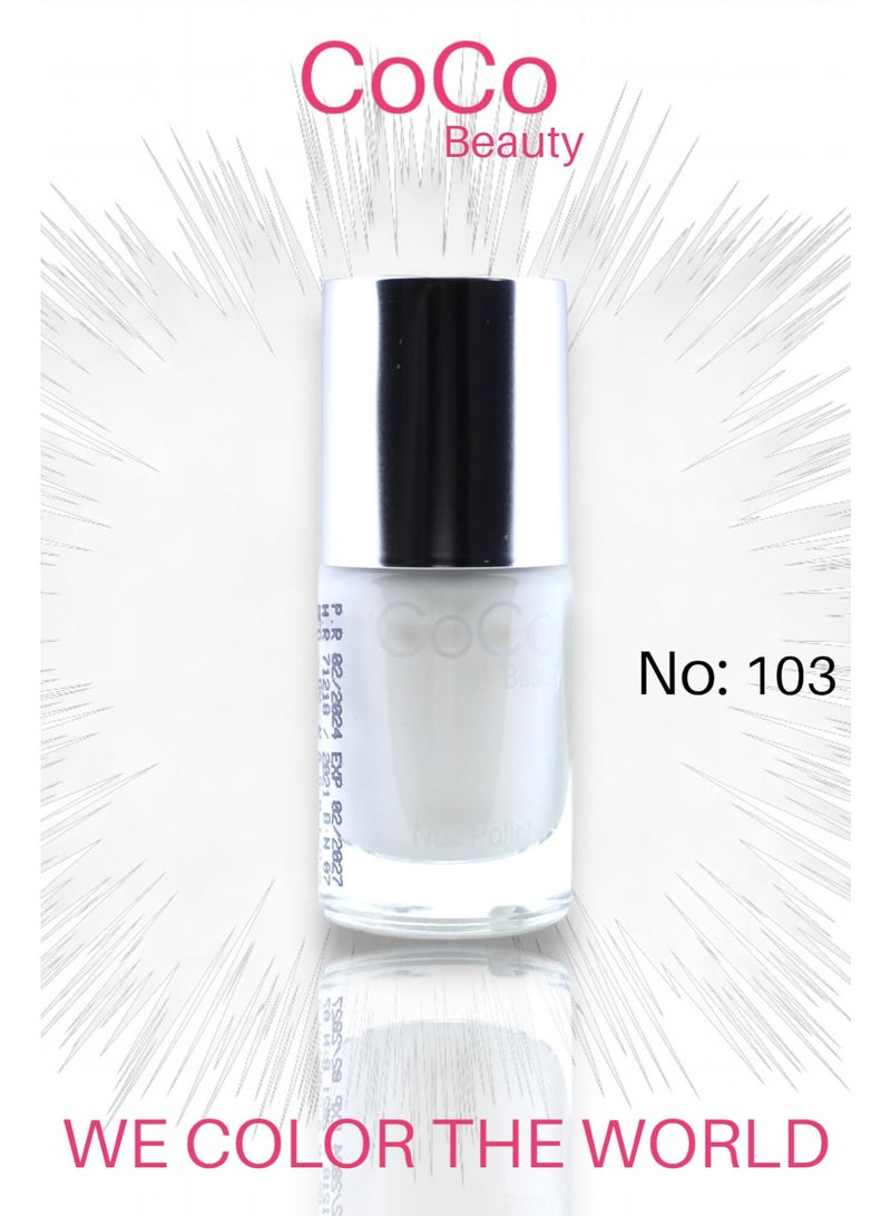 COCOBEAUTY طلاء أظافر ( 103 وايت فرينش ) 12 مل - Image 1