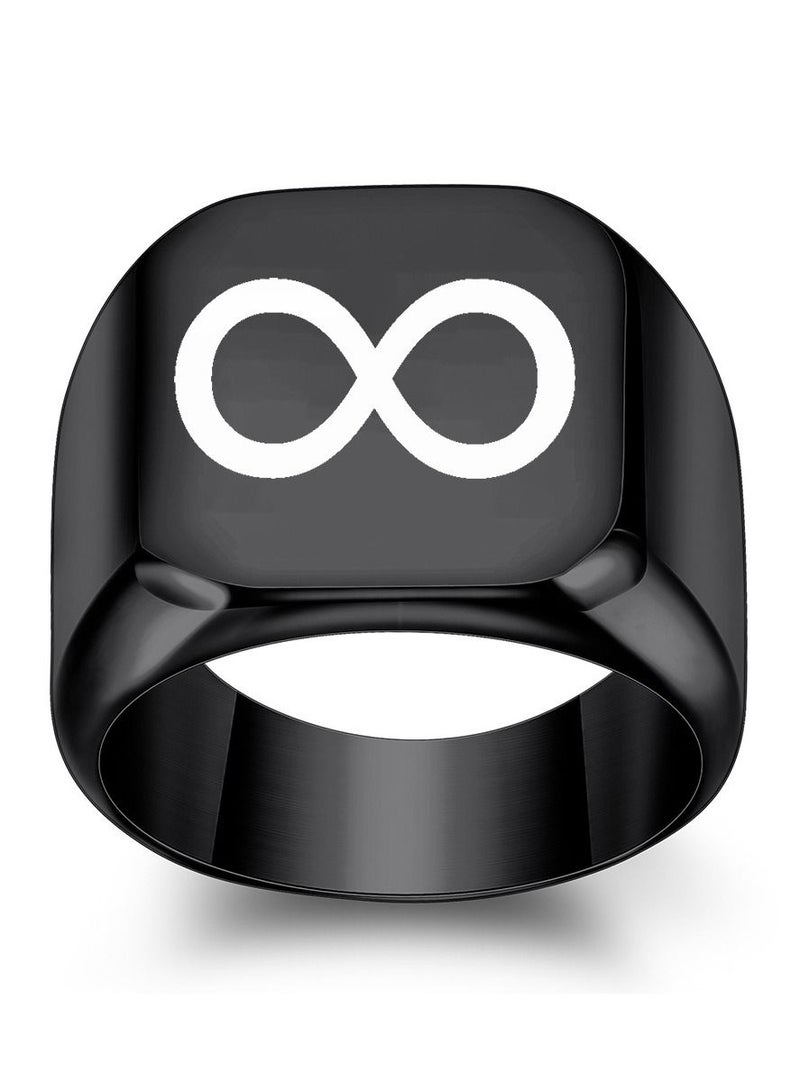 Stainless Steel Solid Polished Signet Ring