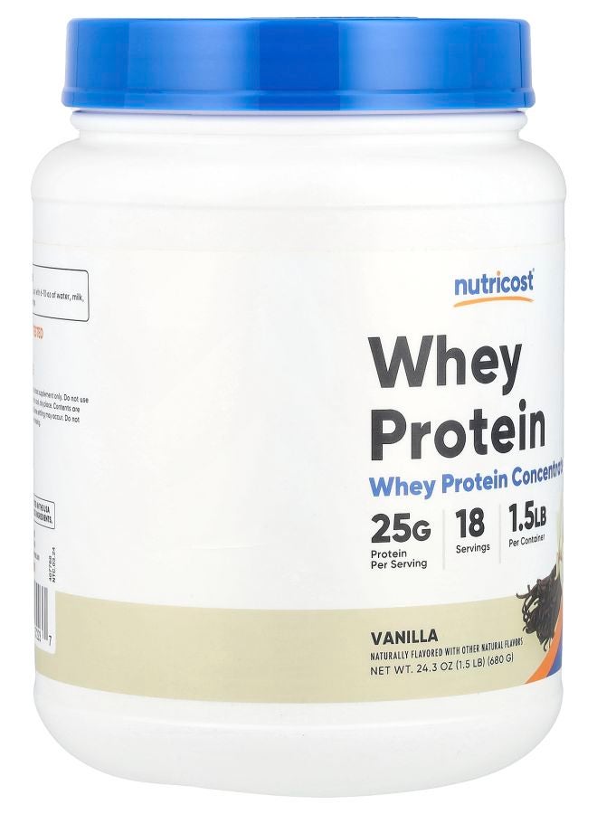 Nutricost Whey Protein Concentrate Vanilla 1.5 lb (680 g) - Image 2