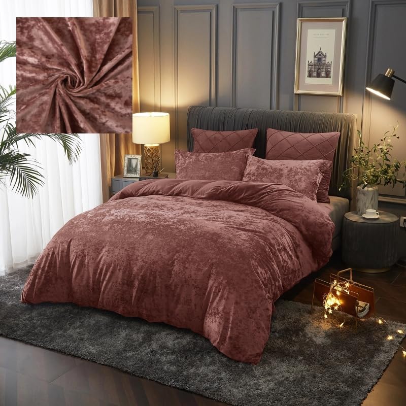irtree Comforter Set Duvet Cover Set Polyester Quilt Cover Set 1 Comforter Cover and 2 Pillowcases Greek Velvet Binding Comforter Cover Twin King California King Duvet Cover King104x90 - Image 2