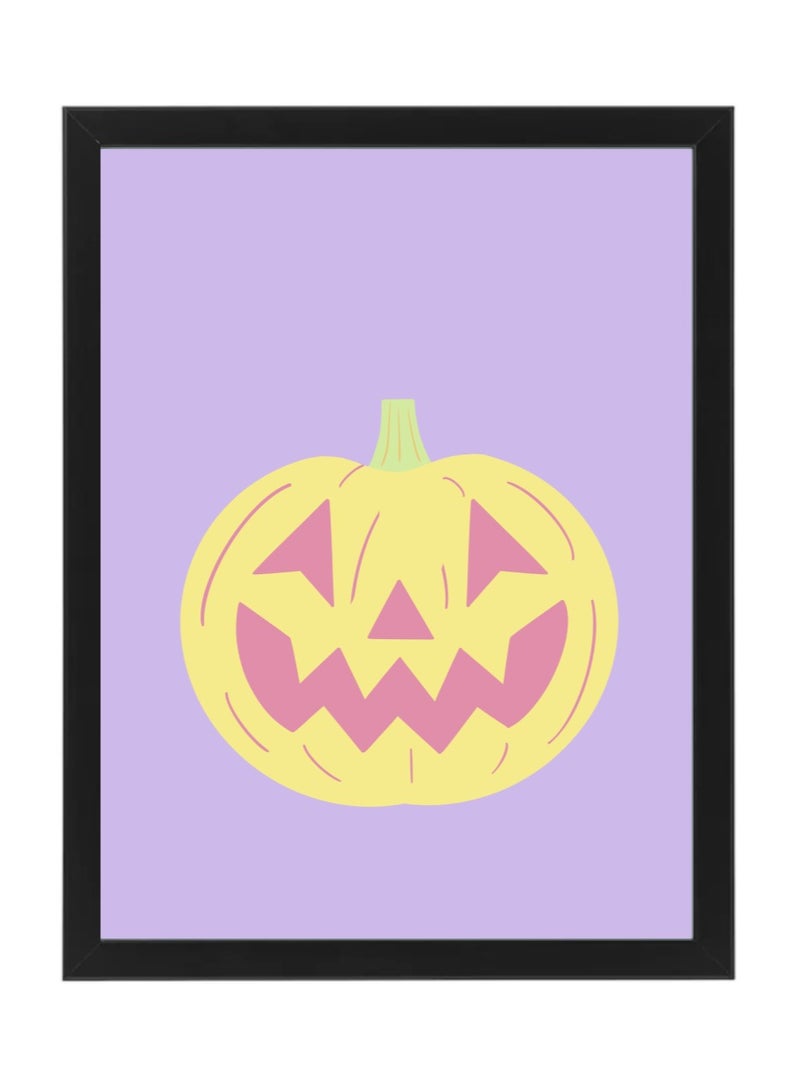 Halloween Cute Pumpkin Framed Poster 30x40cm - Spooky Halloween Wall Art Decor for Kids' Rooms, Home, Nursery, or Party -  Halloween Decoration Gift