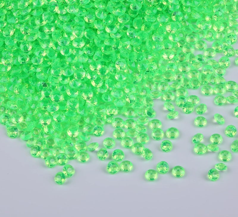 Gintoaria 10000 pcs/Pack Wedding Table Scatter Confetti Crystals Acrylic Diamonds Vase Fillers 4.5 mm Rhinestones for Wedding, Bridal Shower, Vase Beads Decorations (Grass Green) - Image 1