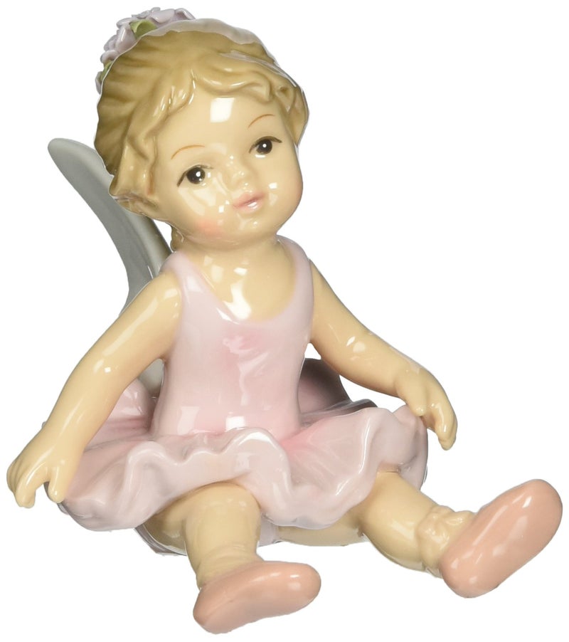 Cosmos 10074 Fine Porcelain Ballerina Angel Holding Skirt Figurine 312Inch
