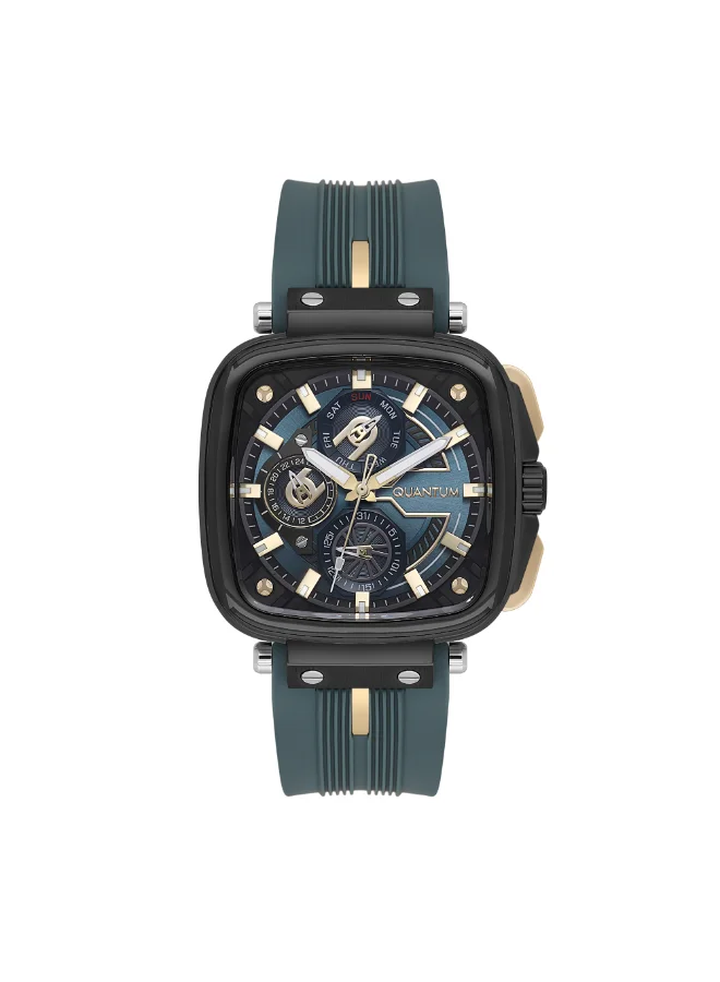 Quantum Men's Silicone Multifunction Watch PWG1014.699 - 44 mm