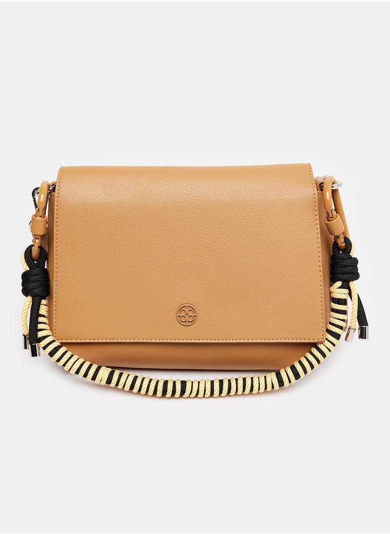 DejaVu - Press Button Closure Shoulder Bag With Adjustable Handle - Image 1