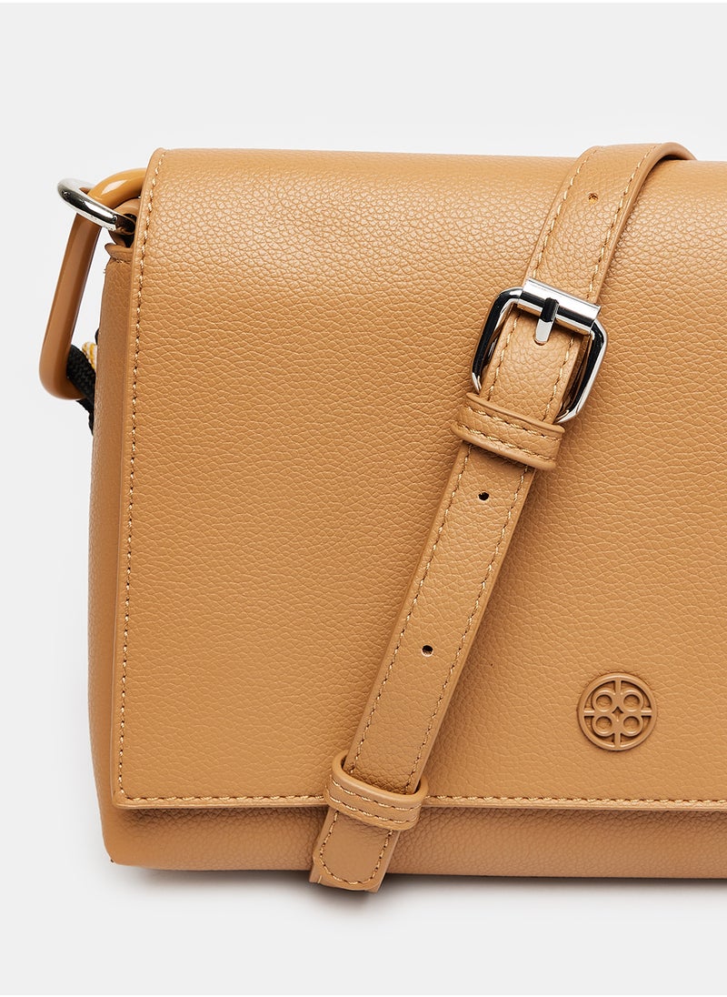 DejaVu - Press Button Closure Shoulder Bag With Adjustable Handle - Image 1