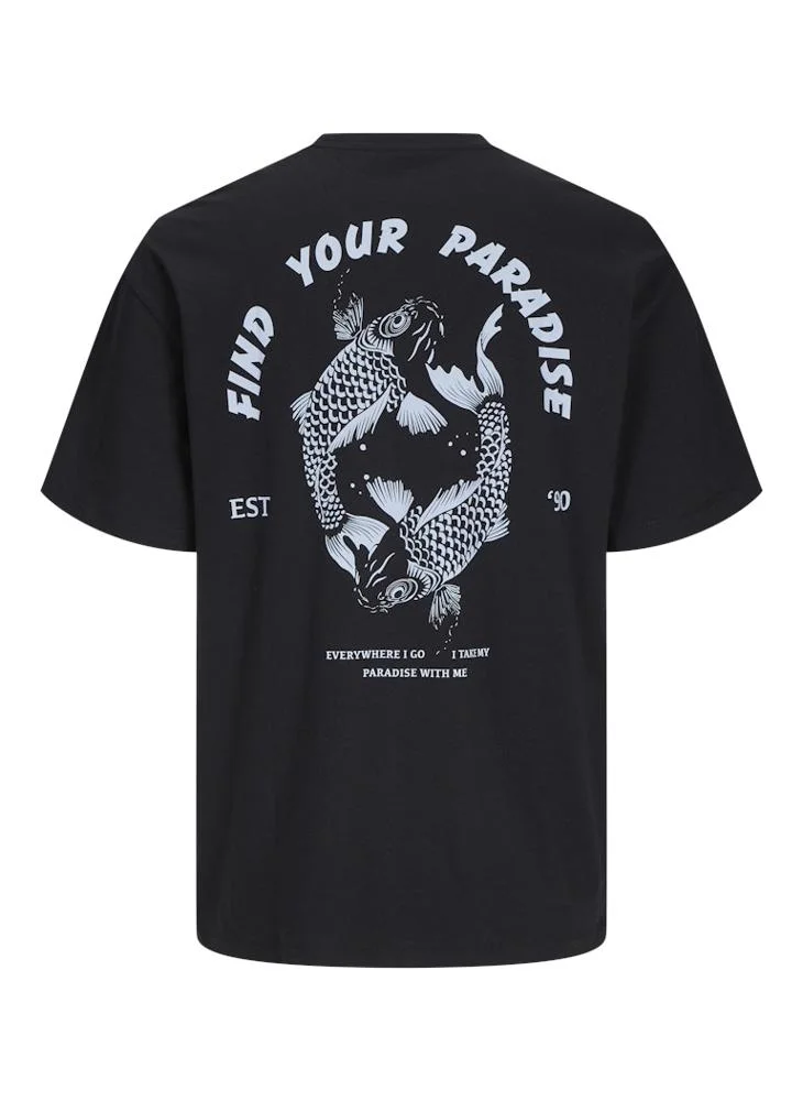 JACK & JONES Jjcharge Charge Printed Crew Neck T-Shirt