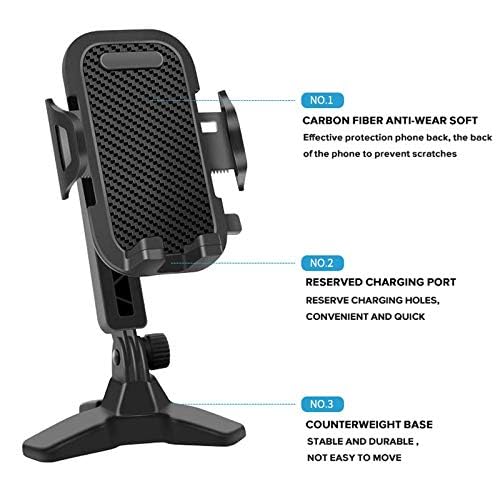 Hiker Desktop Universal 360° Tabletop Mobile Phone Holder Stand for Online Studies, Lectures, Insta Reels, Video Calls or Watching Movies - Image 2